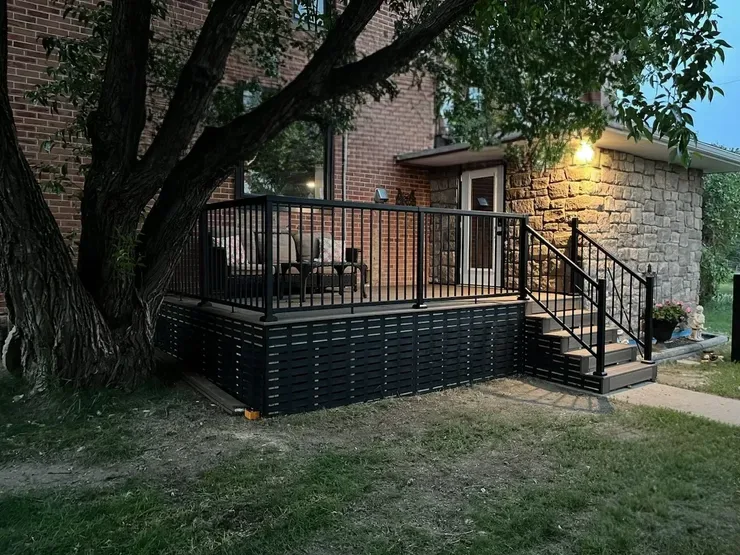 Raised patio project. Regina, Saskatchewan.